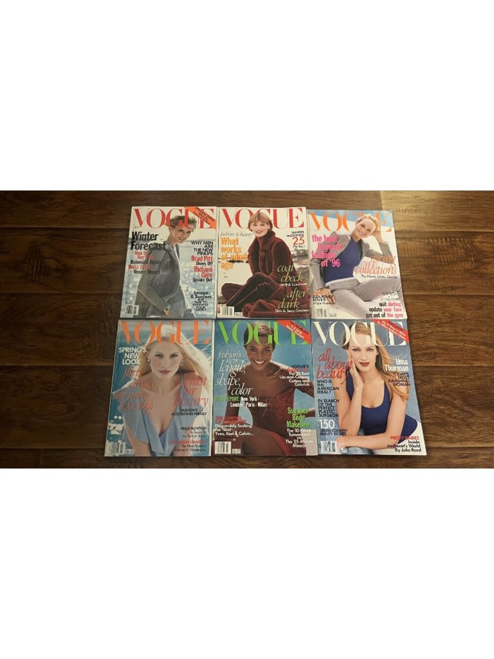 Vintage Lot of 6 1996 & 1997  VOGUE MagazineS Collector Set Fashion